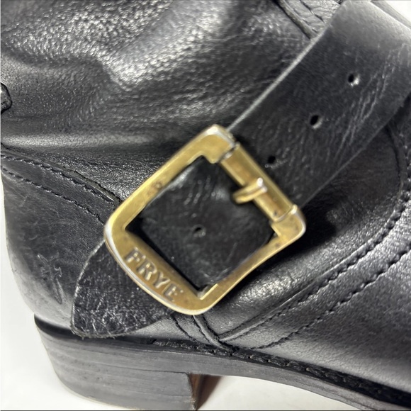 Frye Veronica womens 9 Slouch Tall Leather Riding Boots
buckle Moto black - Picture 3 of 16